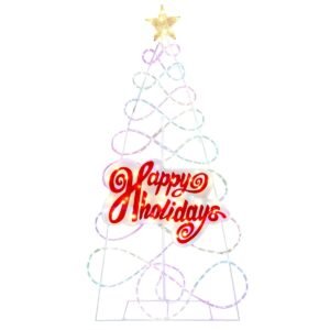 Conjunto de 3 árvores de Natal artificiais em vasos com baldes de metal prateado