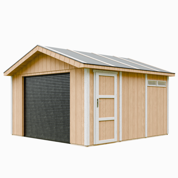 Garagem com painéis Smartside, pintura HARVEST_HONEY