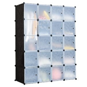 Organizador de armazenamento com 20/30 cubos e portas para quarto - 20 cubos