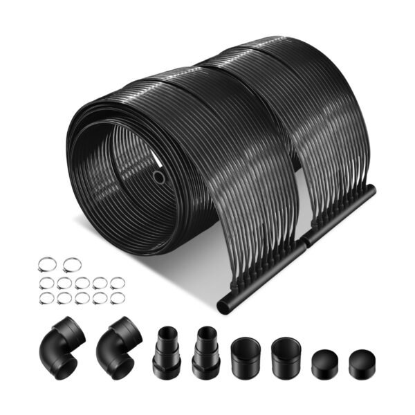Conjunto de 2 painéis solares para aquecimento de piscina, resistentes às intempéries, com 3/6 metros de comprimento - M
