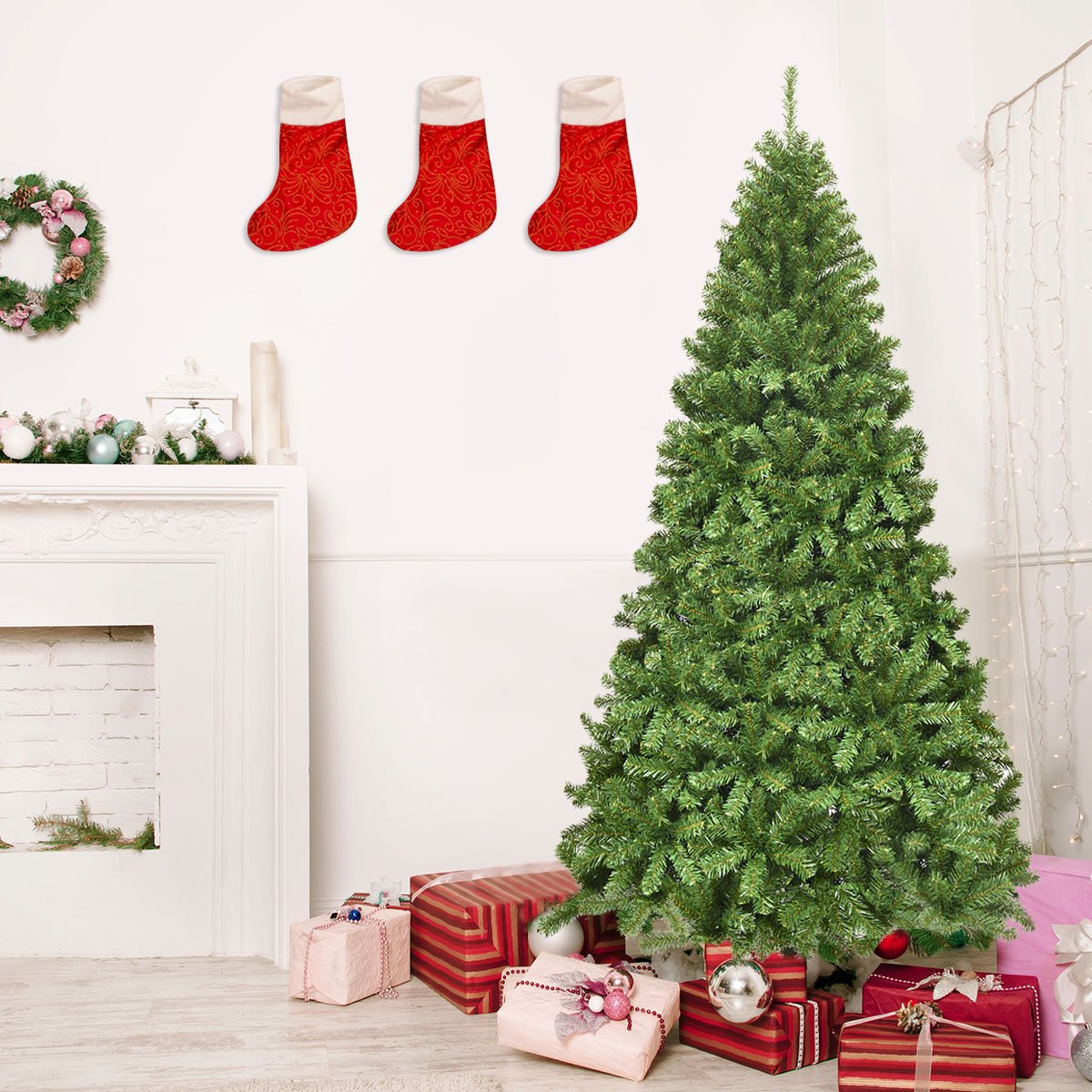 Árvore de Natal artificial articulada em PVC, sem luzes - 2,3 metros (7,5 pés) - Image 2
