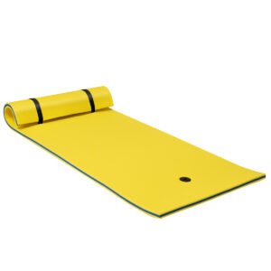 Tapete de água relaxante de 3 camadas, resistente a rasgos - Amarelo