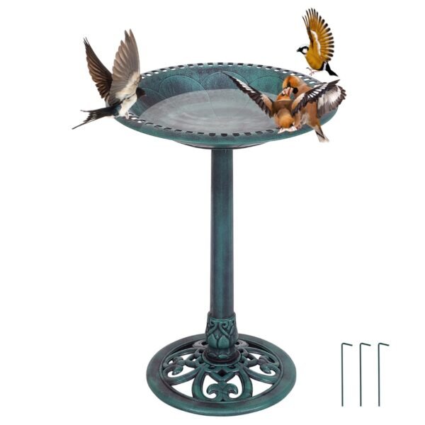 Base de pedestal para comedouro de pássaros para uso externo em pátios.
