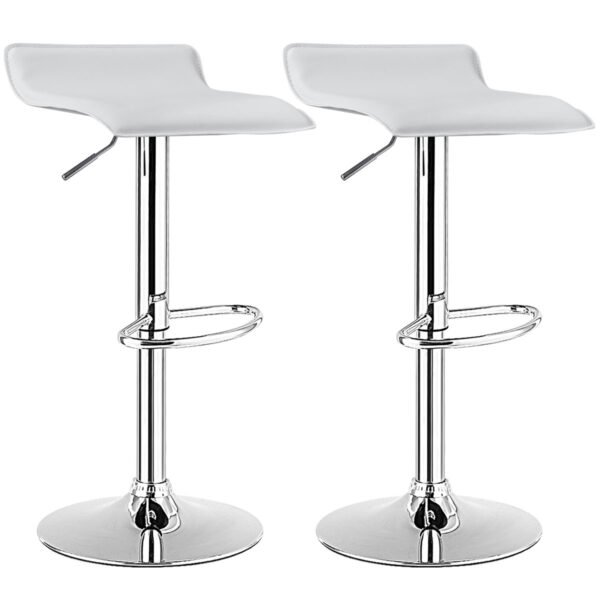 Conjunto de 2 banquetas giratórias com apoio para os pés para cozinha de bistrô