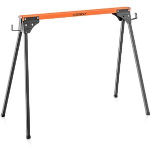 2 cavaletes de serrar dobráveis ​​para andaimes, suportam até 500 kg, 96,5 x 47 x 76 cm