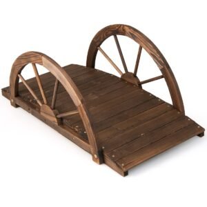 Ponte de madeira de 1 metro para jardim, pátio, córrego e fazenda.