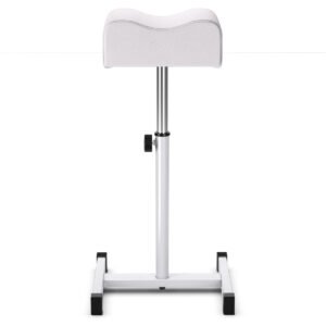 Apoio para os pés ajustável para manicure e pedicure, equipamento para salão de beleza e spa - Branco