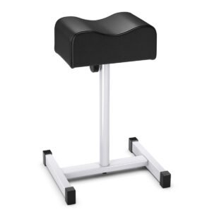 Apoio para os pés ajustável para manicure e pedicure, equipamento para salão de beleza e spa - Preto