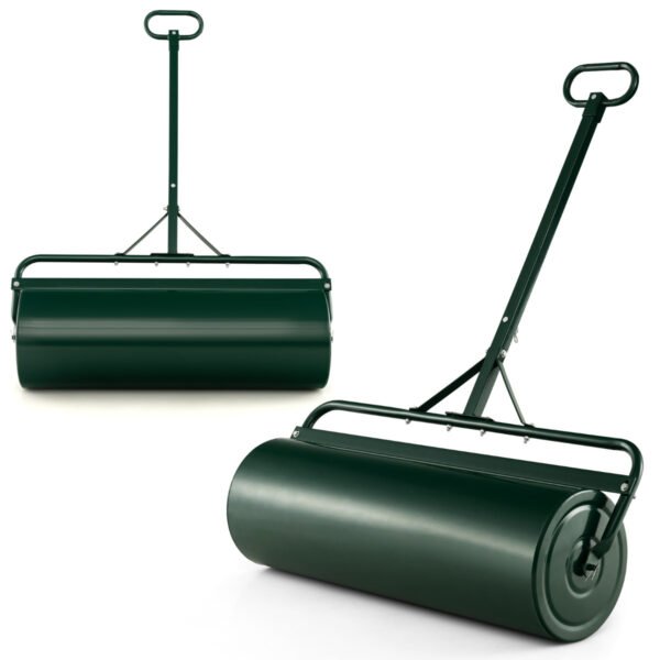 Rolo de grama de metal com cabo removível e resistente - Verde
