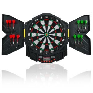Alvo eletrônico de dardos, alvo de dardos, máquina de dardos, jogo de dardos com LED, dardo + 12 dardos