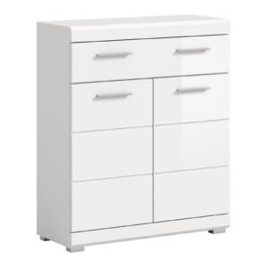 Xonox armário independente - imitação branco e branco brilhante moldado, 74x88x31 cm