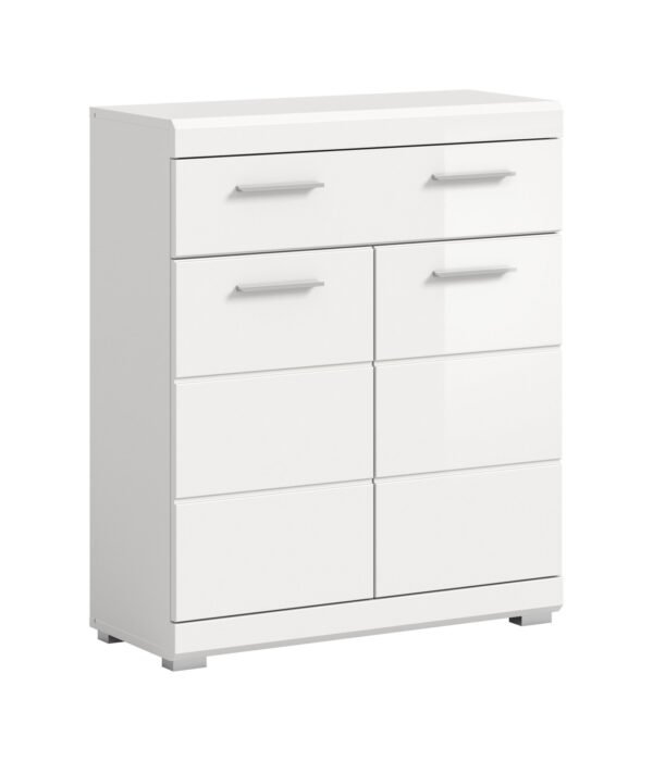 Xonox armário independente - imitação branco e branco brilhante moldado, 74x88x31 cm