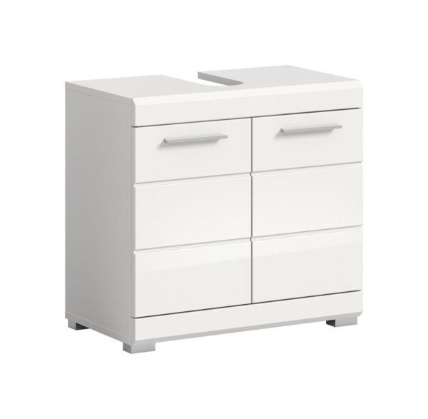 Xonox móvel de lavatório - imitação branco e branco brilhante moldado, 60x56x34 cm