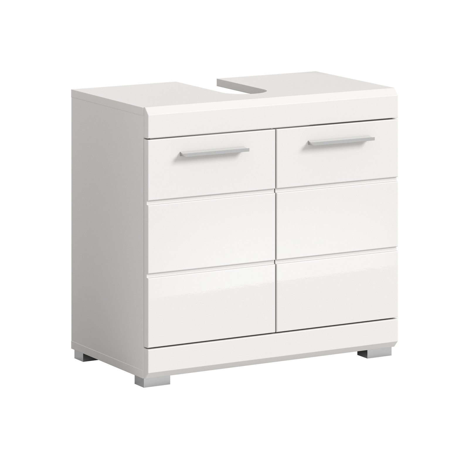 Xonox móvel de lavatório - imitação branco e branco brilhante moldado, 60x56x34 cm