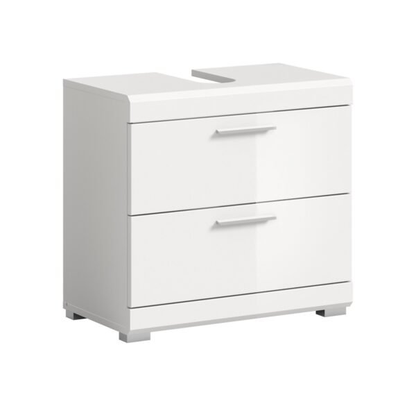 Xonox móvel de lavatório - imitação branco e branco brilhante moldado, 60x56x34 cm