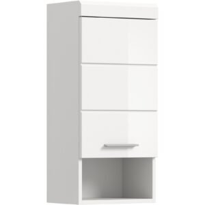 Xonox armário de parede - imitação branco e branco brilhante moldado, 37x79x24 cm