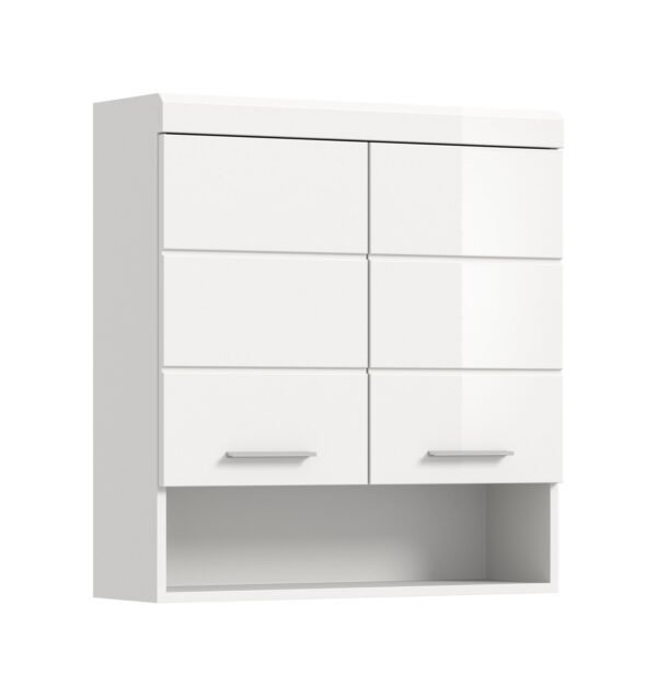 Xonox armário de parede - imitação branco e branco brilhante moldado, 74x79x24 cm