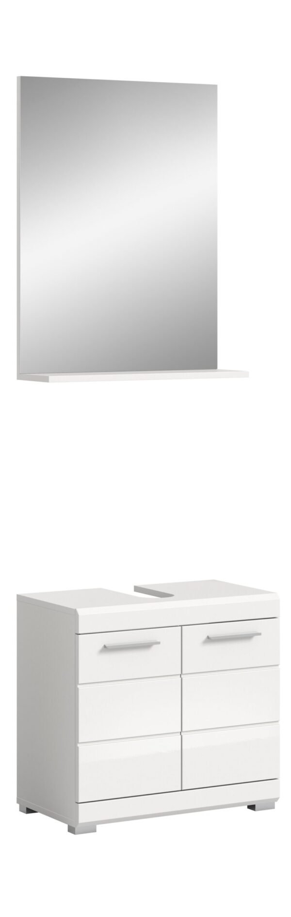Xonox combinação de banho - imitação branco e branco brilhante moldado, 60x191x34 cm