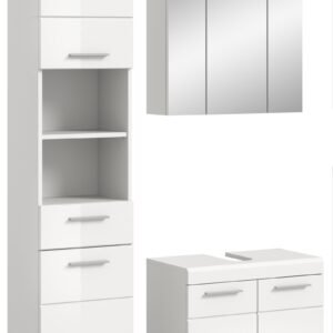 Xonox combinação de banho - imitação branco e branco brilhante moldado, 112x191x34 cm