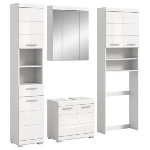 Xonox combinação de banho - imitação branco e branco brilhante moldado, 190x191x34 cm