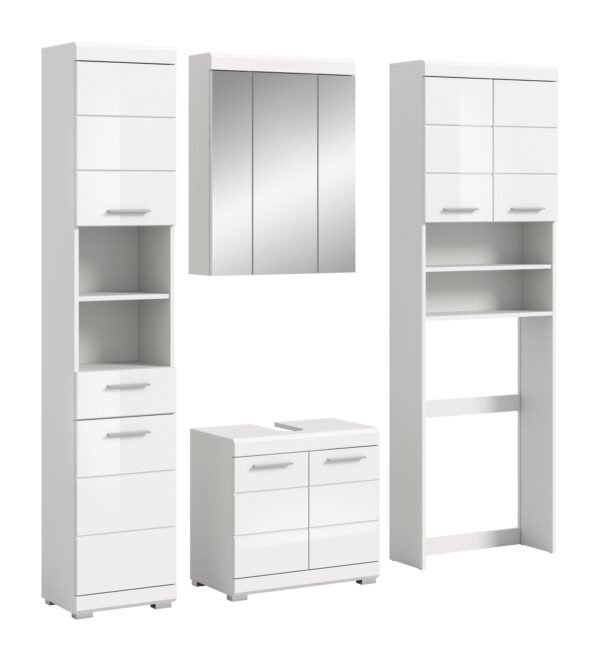 Xonox combinação de banho - imitação branco e branco brilhante moldado, 190x191x34 cm