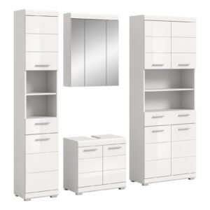 Xonox combinação de banho - imitação branco e branco brilhante moldado, 186x191x34 cm