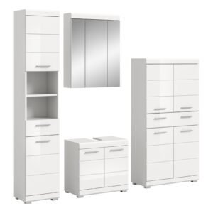 Xonox combinação de banho - imitação branco e branco brilhante moldado, 186x191x34 cm