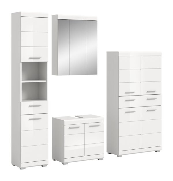 Xonox combinação de banho - imitação branco e branco brilhante moldado, 186x191x34 cm