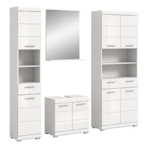 Xonox combinação de banho - imitação branco e branco brilhante moldado, 186x191x34 cm