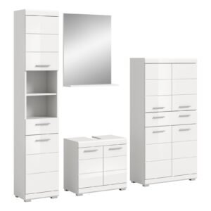 Xonox combinação de banho - imitação branco e branco brilhante moldado, 186x191x34 cm