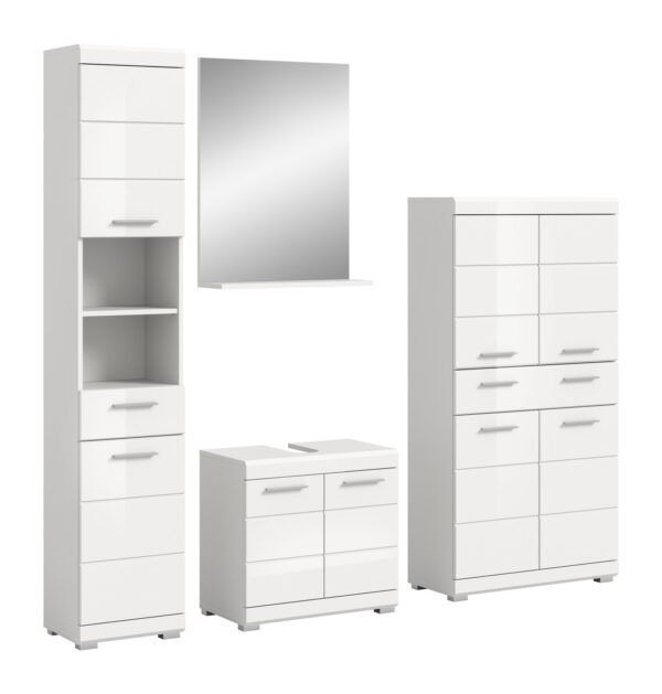 Xonox combinação de banho - imitação branco e branco brilhante moldado, 186x191x34 cm