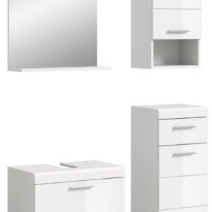 Xonox combinação de banho - imitação branco e branco brilhante moldado, 112x191x34 cm