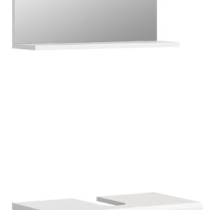 Xonox combinação de banho - imitação branco e branco brilhante moldado, 60x191x34 cm