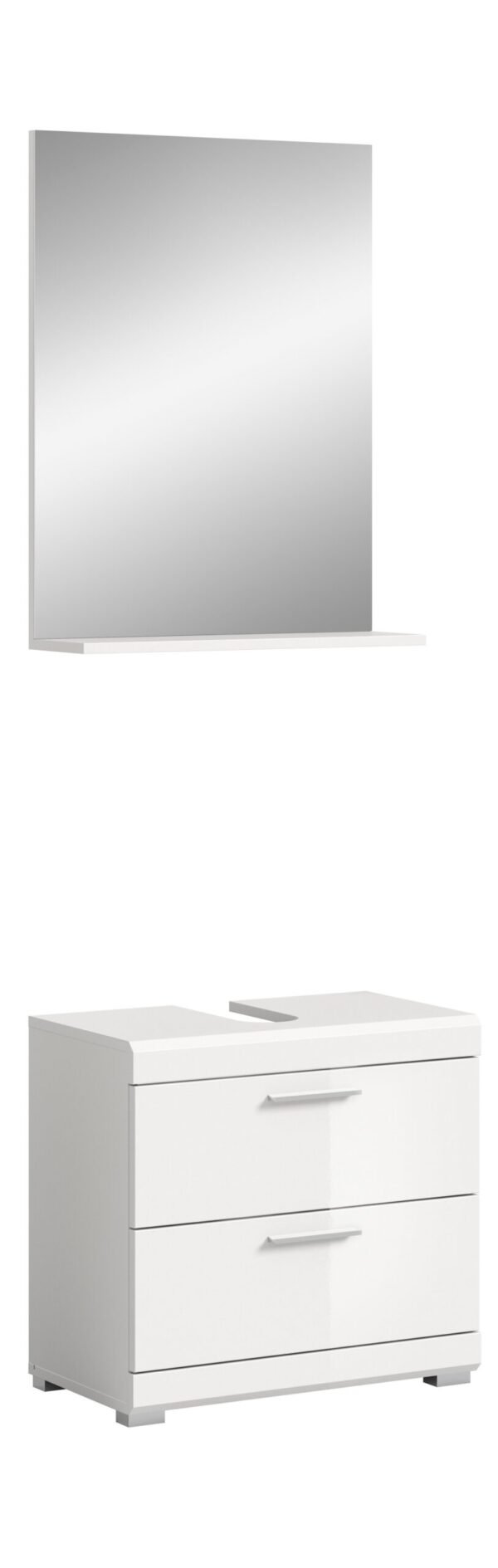 Xonox combinação de banho - imitação branco e branco brilhante moldado, 60x191x34 cm