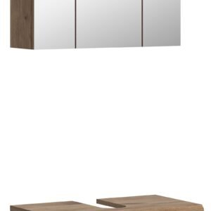 Xonox combinação de banho - brilhante branco moldado e acabamento carvalho Nox, 60x191x34 cm