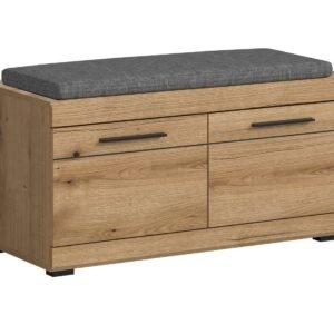 Xonox Banco com almofada de assento - acabamento carvalho Evoke, 90x44x40 cm