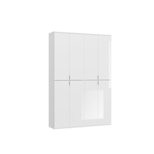 Xonox Combinação de roupeiro - imitação branco e branco brilhante, 122x193x34 cm