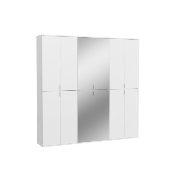 Xonox Combinação de roupeiro - imitação branco e branco brilhante, 183x193x34 cm
