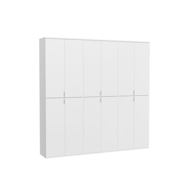 Xonox Combinação de roupeiro - imitação branco e branco brilhante, 183x193x34 cm