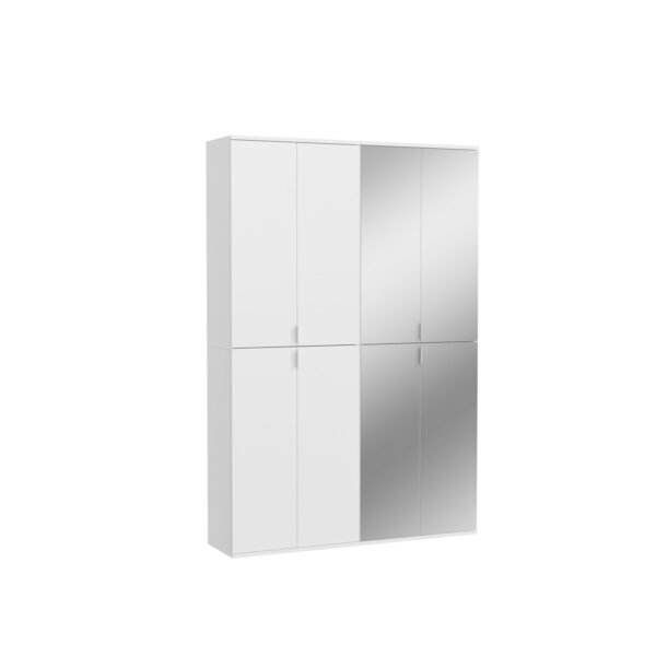 Xonox Combinação de roupeiro - imitação branco e branco brilhante, 122x193x34 cm