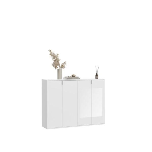 Xonox Combinação de roupeiro - imitação branco e branco brilhante, 122x99x34 cm