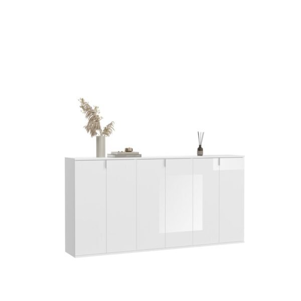 Xonox Combinação de roupeiro - imitação branco e branco brilhante, 183x99x34 cm