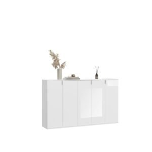 Xonox Combinação de roupeiro - imitação branco e branco brilhante, 152x99x34 cm