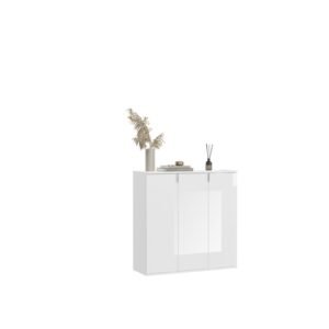 Xonox Combinação de roupeiro - imitação branco e branco brilhante, 91x99x34 cm