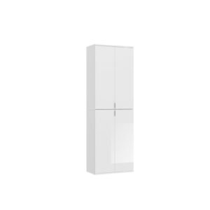 Xonox Armário alto - acabamento branco e branco brilhante, 61x193x34 cm