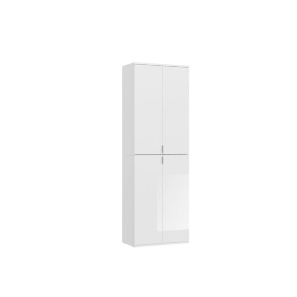 Xonox Armário alto - acabamento branco e branco brilhante, 61x193x34 cm
