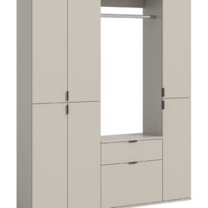 Xonox Combinação de roupeiro - melamina caxemira, 152x193x34 cm