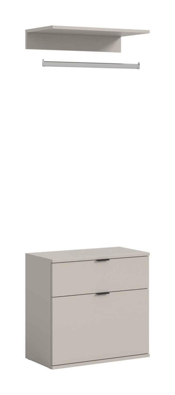 Xonox Cómoda + barra de roupa - melamina caxemira, 14x34 cm