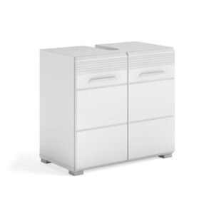 Xonox móvel de lavatório - imitação branco e branco brilhante moldado, 60x56x34 cm