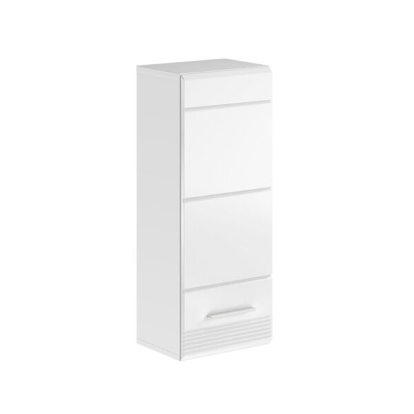 Xonox armário de parede - imitação branco e branco brilhante moldado, 30x77x23 cm